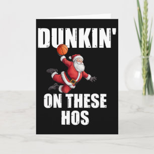 Tarjeta Dunkin 'en Estas Perras Santa Sketll divertido Dun