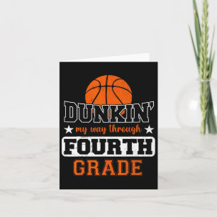 Tarjeta Dunking My Way Through 4º Grado Bysketbyll Byck T