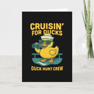 Tarjeta Dúo de caza de patos Crucero de búsqueda de patito