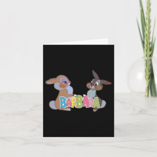 Tarjeta Dúo de conejos adorables con diseño de nombre Byrb