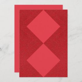 Tarjeta Dúo Geométrico Rojo de Tomate - Personaliz