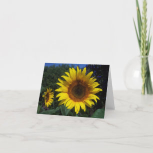 Tarjeta Dúo Notecard del girasol