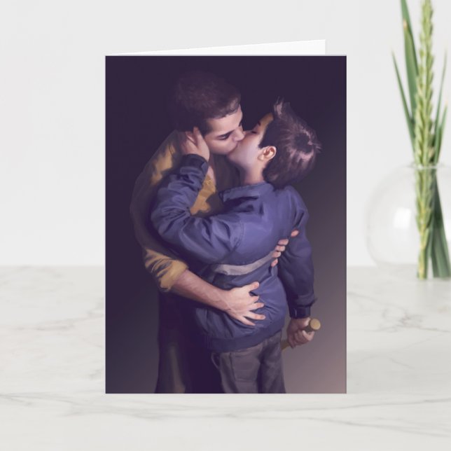 Tarjeta Duro - apenas el beso (tarjeta en blanco) (Anverso)