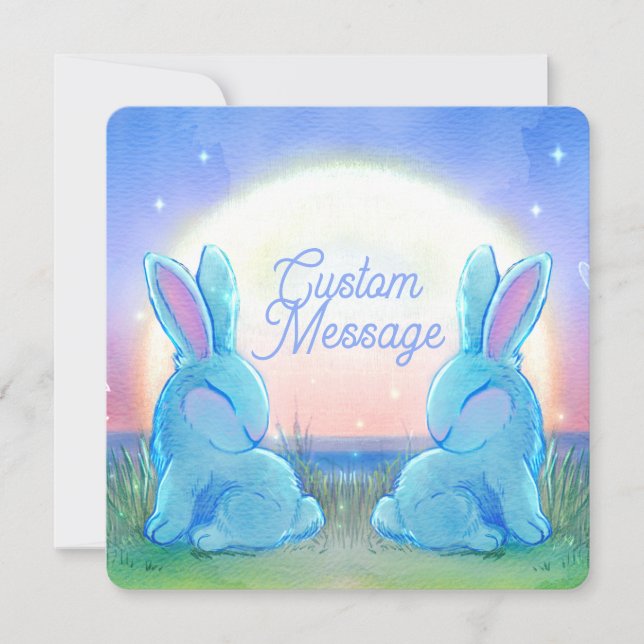 Tarjeta Dusk Bunnies Customizable (Anverso)