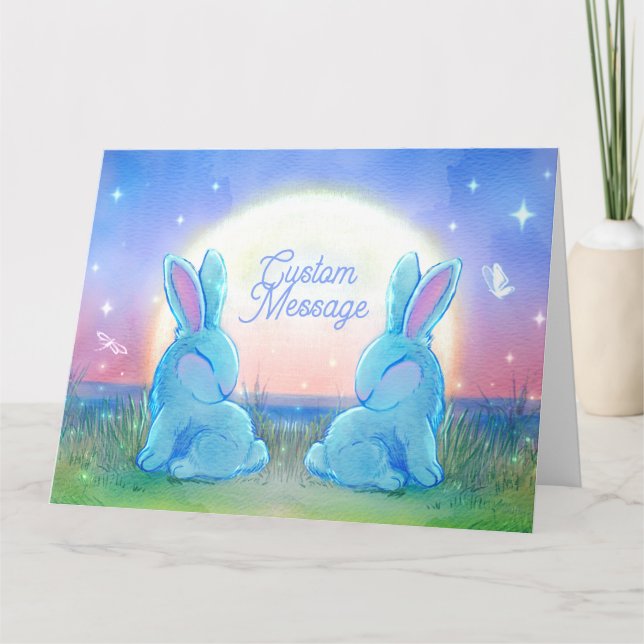 Tarjeta Dusk Bunnies Customizable (Anverso)