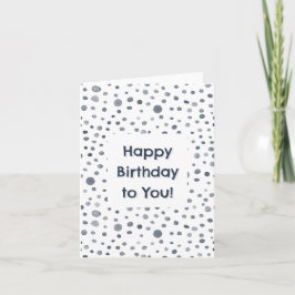 Tarjeta Dusk Confetti Watercolor Dots Birthday Card