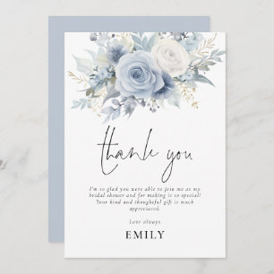 Tarjeta Dusty Blue Florals Bridal Shower