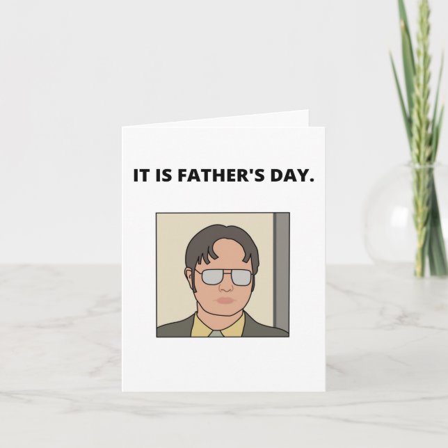 Tarjeta Dwight Shrute para el Día del Padre (Anverso)
