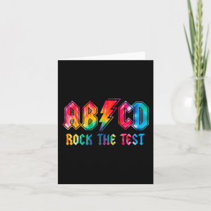Tarjeta Dye Rock El Examen Del Día De Prueba Para El Profe