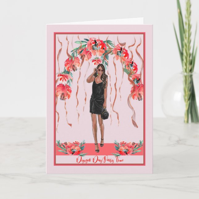 Tarjeta Dyngus Day Fiesta Day Card con tema Fiesta y mujer (Anverso)