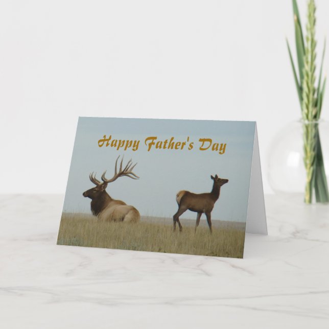 Tarjeta E5 Alce Toro y Cría (Anverso)