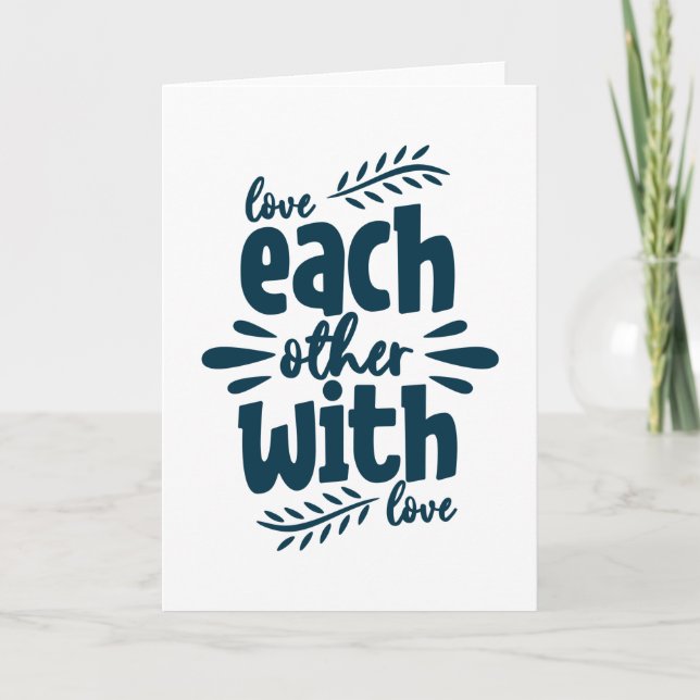 Tarjeta Each Other With Love (Anverso)