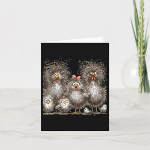 Tarjeta Eagerlys Colorful Funny Chicken Art, Crazy Chicken