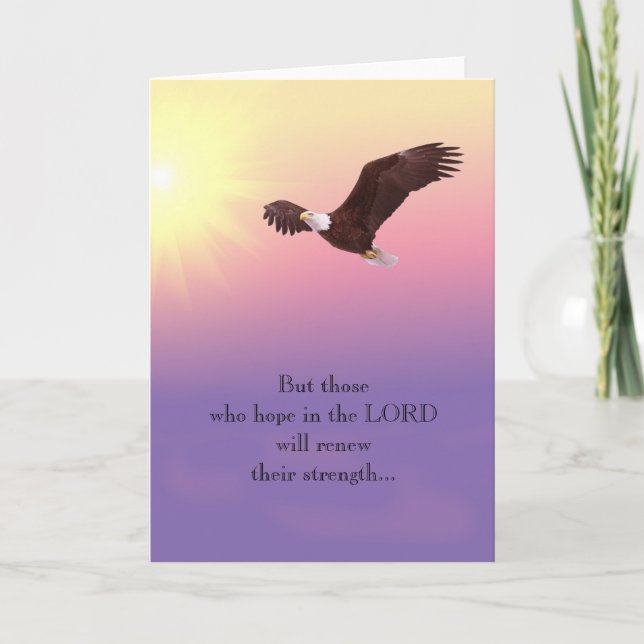 Tarjeta Eagle Christian Animation Strength Hope (Anverso)