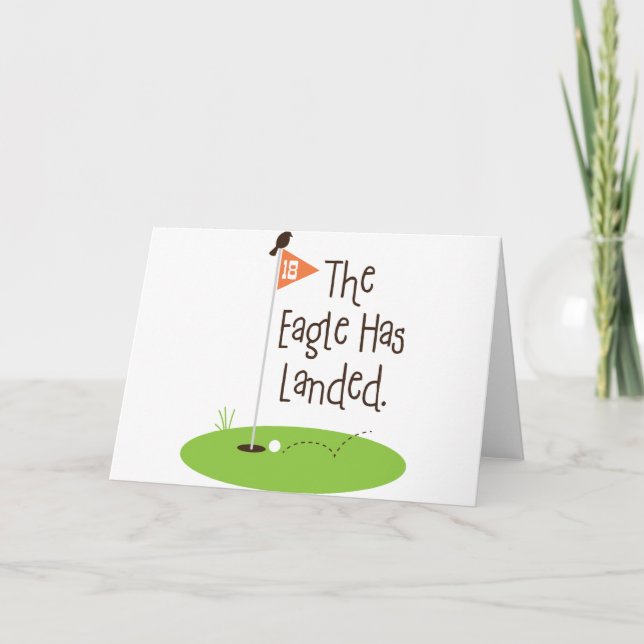 Tarjeta Eagle ha aterrizado, escena del golf (Anverso)
