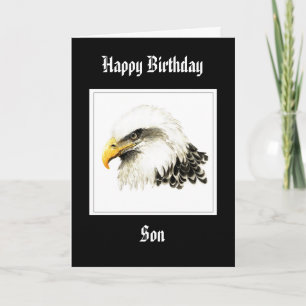 Tarjeta Eagle - hijo del cumpleaños, militar divertido