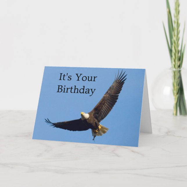 Tarjeta Eagle In Flight Birthday Greeting Card (Anverso)