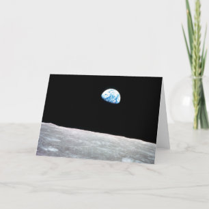 Tarjeta Earthrise - la perspectiva lunar