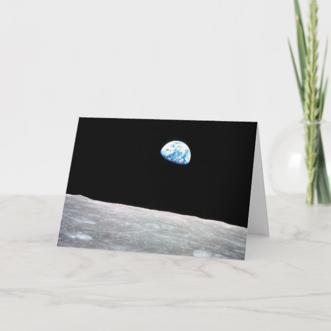 Tarjeta Earthrise - la perspectiva lunar (Anverso)