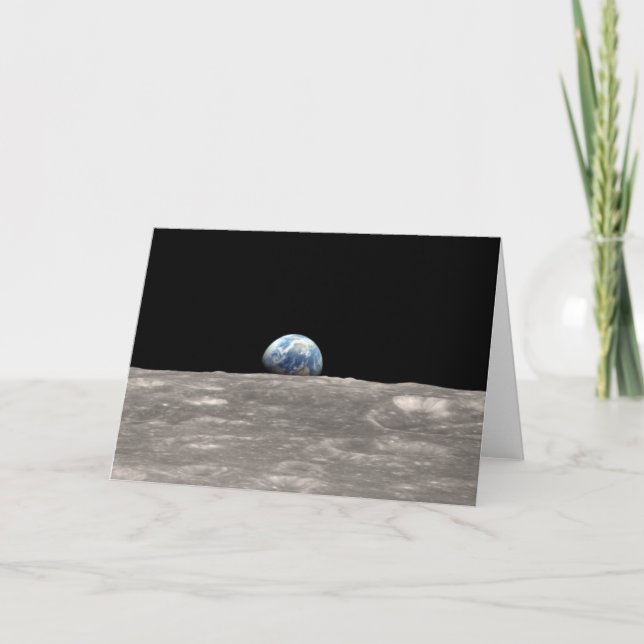 Tarjeta Earthrise y cito: Captura de pantalla del Apolo 8 (Anverso)