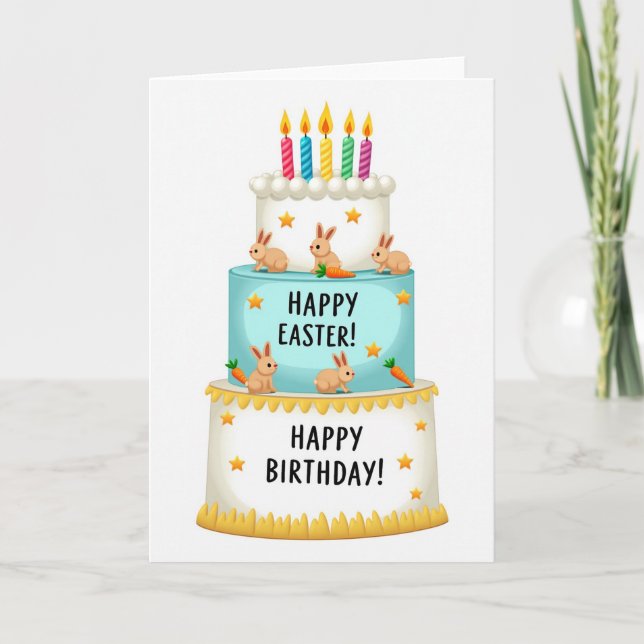 Tarjeta Easter Birthday Celebration Card (Anverso)