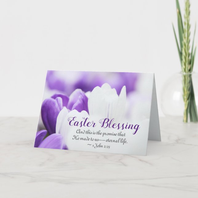 Tarjeta Easter Blessing 1John 2:25 This is the Promise- (Anverso)