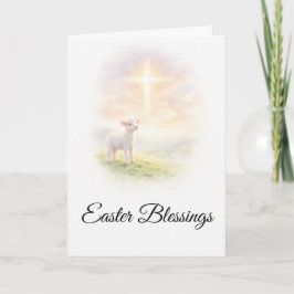 Tarjeta Easter Blessings Lamb of God Christian Easter Card