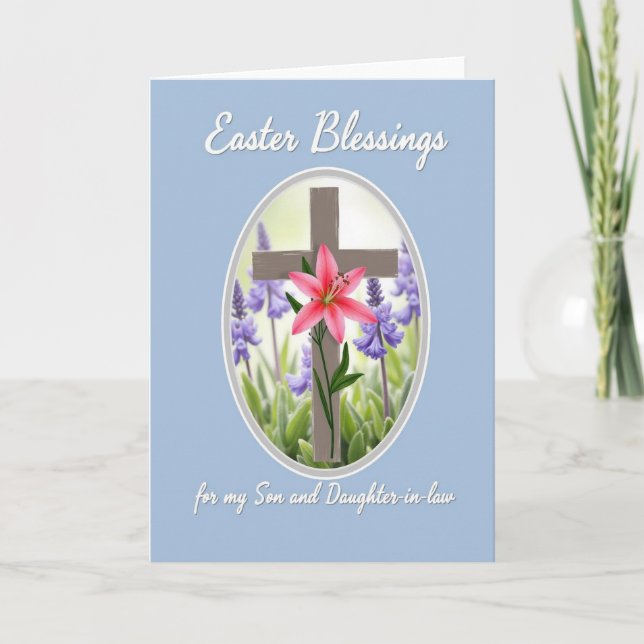 Tarjeta Easter Blessings Son And Law Card (Anverso)