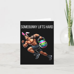 Tarjeta Easter Bodybuilding Easter Bunny Athletes
