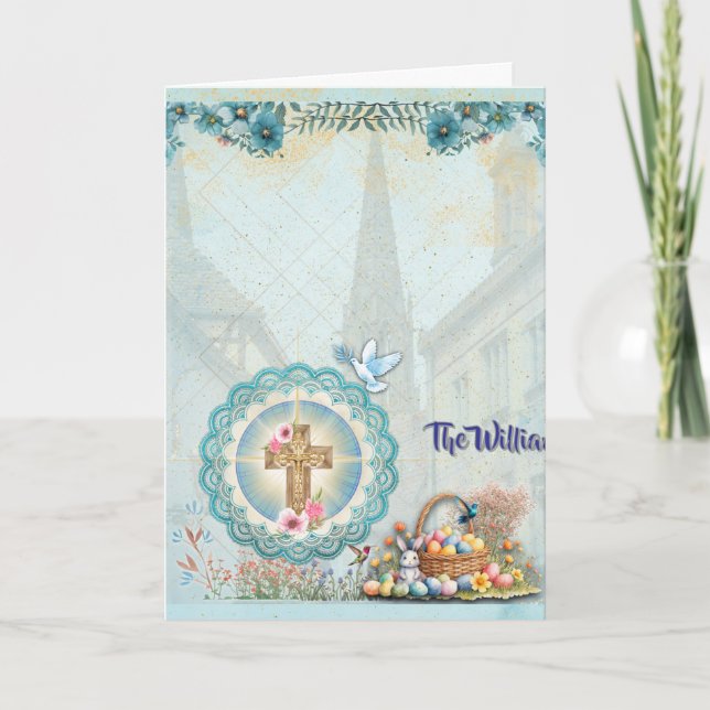 Tarjeta - Easter Brunch & Egg Hunt Card – Personalized (Anverso)