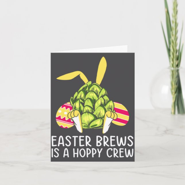 Tarjeta Easter Bunny Beer Drinking Rabbit Illustration (Anverso)
