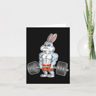 Tarjeta Easter Bunny Bodybuilding Gym Fitness Workout T Sh