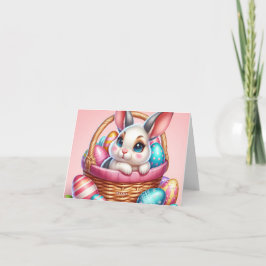 Tarjeta Easter bunny chocolate egg