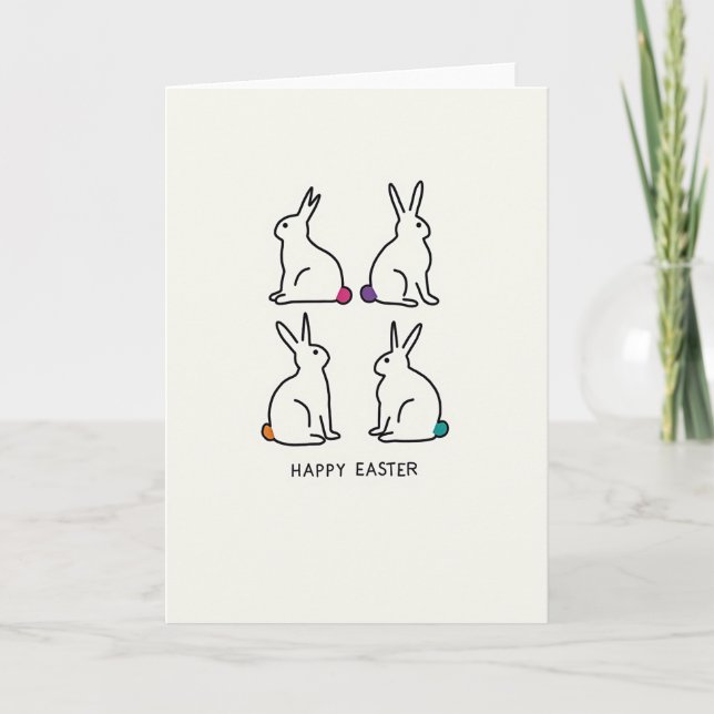 Tarjeta Easter Circle Tail Art Card (Anverso)
