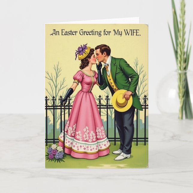 Tarjeta Easter Greeting For My Wife Card (Anverso)