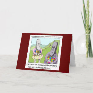 Tarjeta Easter Island Egg Hunt Greetingcard por Rick Londo