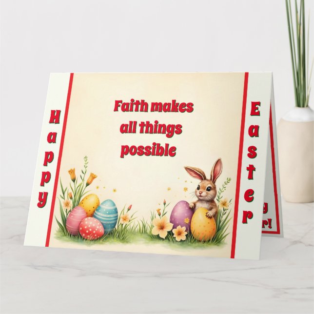 Tarjeta Easter Little Rabbit Popular Collection (Anverso)