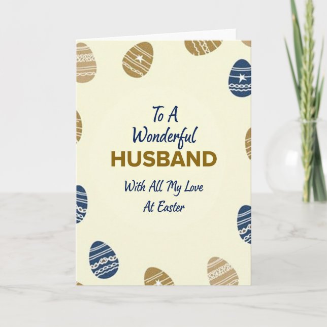 Tarjeta Easter Love Husband Greeting Card (Anverso)