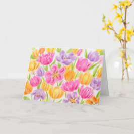 Tarjeta Easter Tulips Galore Bright Day Card