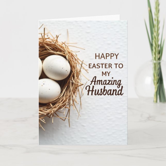 Tarjeta Easter Wishes Husband Card (Anverso)
