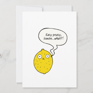 Tarjeta Easy Peasy Lemon What?! Greeting Card