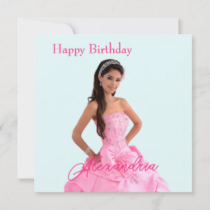 Tarjeta Easy Upload Foto Añadir nombre Feliz cumpleaños