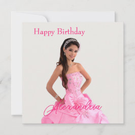 Tarjeta Easy Upload Foto Añadir nombre Feliz cumpleaños