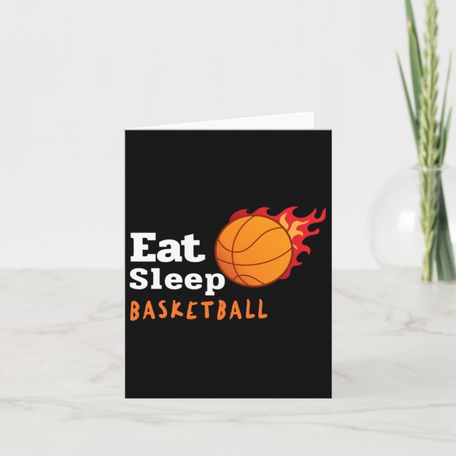 Tarjeta Eat Sleep Basketball (Anverso)