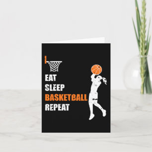 Tarjeta Eat Sleep Basketball Repetir Chicas Baloncesto Jug