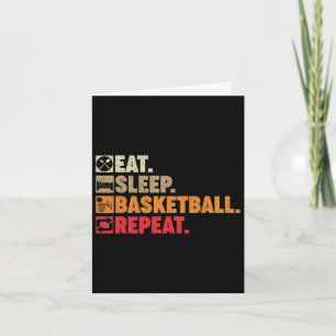 Tarjeta Eat Sleep Bysketbyll Repeat Boy Chica Bysketbyll P