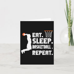 Tarjeta Eat Sleep Bysketbyll Repetir a los deportistas de