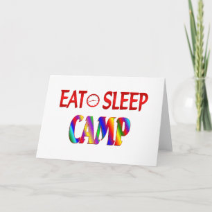 Tarjeta Eat Sleep Camp
