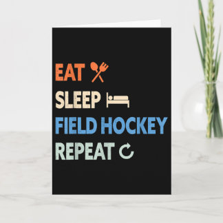 Tarjeta Eat Sleep Field Hockey Repeat _1