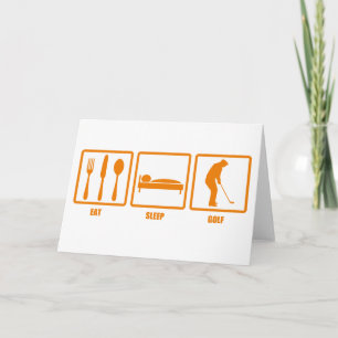 Tarjeta Eat Sleep Golf